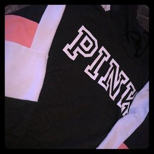 PINK Gray, Pink & White hoodie